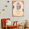 Décorez la chambre de votre enfant avec cette affiche prénom personnalisable et ses animaux boho.