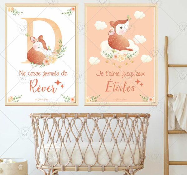 ces affiches déco sont idéales pour une chambre de bébé