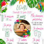 Cette affiche personnalisée est aussi une petite attention à offrir à vos invités en format carte postale, en souvenir de la journée. Papi et mamie seront ravis !