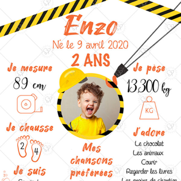 Pour décorer la table et sa chambre ensuite, l'affiche anniversaire est idéale