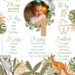 Immortalisez les informations clefs de votre enfant avec cette affiche anniversaire personnalisée sur le thème des koalas
