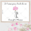 Possibilité de choisir parmi 8 fleurs au choix pour personnaliser votre affiche fête des mères