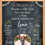 l'affiche premier jour d'école immortalise la classe et l'école de votre enfant