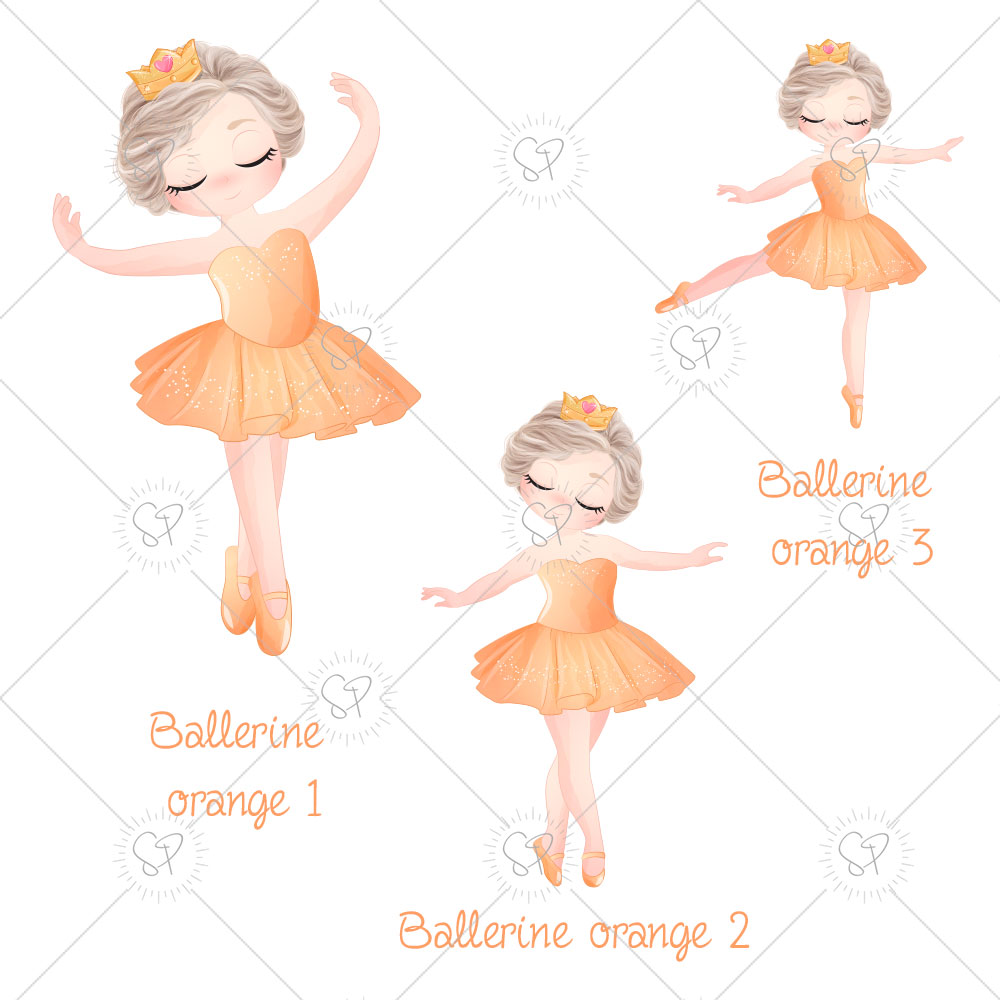 les ballerines existent en oranges et en 3 positions