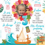Cette affiche hawaï est aussi une petite attention à offrir à vos invités en format carte postale, en souvenir de la journée.