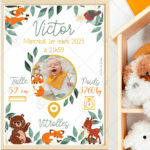 Un joli souvenir à afficher dans la chambre d’une petite fille ou d’un petit garçon pour accompagner une déco jaune et verte