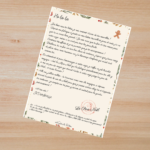 la lettre réponse du pÈRE noël disponible dans le mini et maxi kit magie de Noël existe aussi en version générique