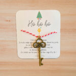 Cette clé magique, couleur bronze, est accompagnée d'une petite carte sur laquelle le Père Noël s'adresse directement à l'enfant en lui expliquant comment procéder.